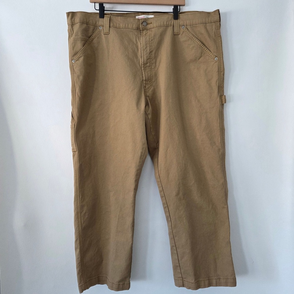 Signature by Levi Strauss Mens Carpenter Pants‎ Tan Khaki 44 x 30